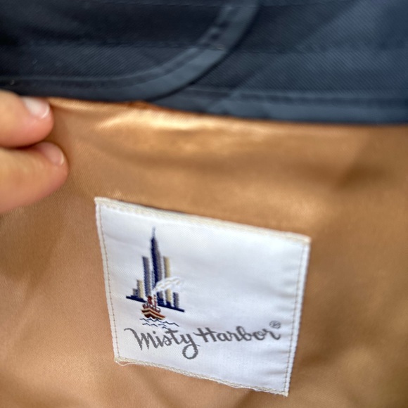 Vintage wool lined brown belted feminine trench misty harbor - Picture 5 of 11